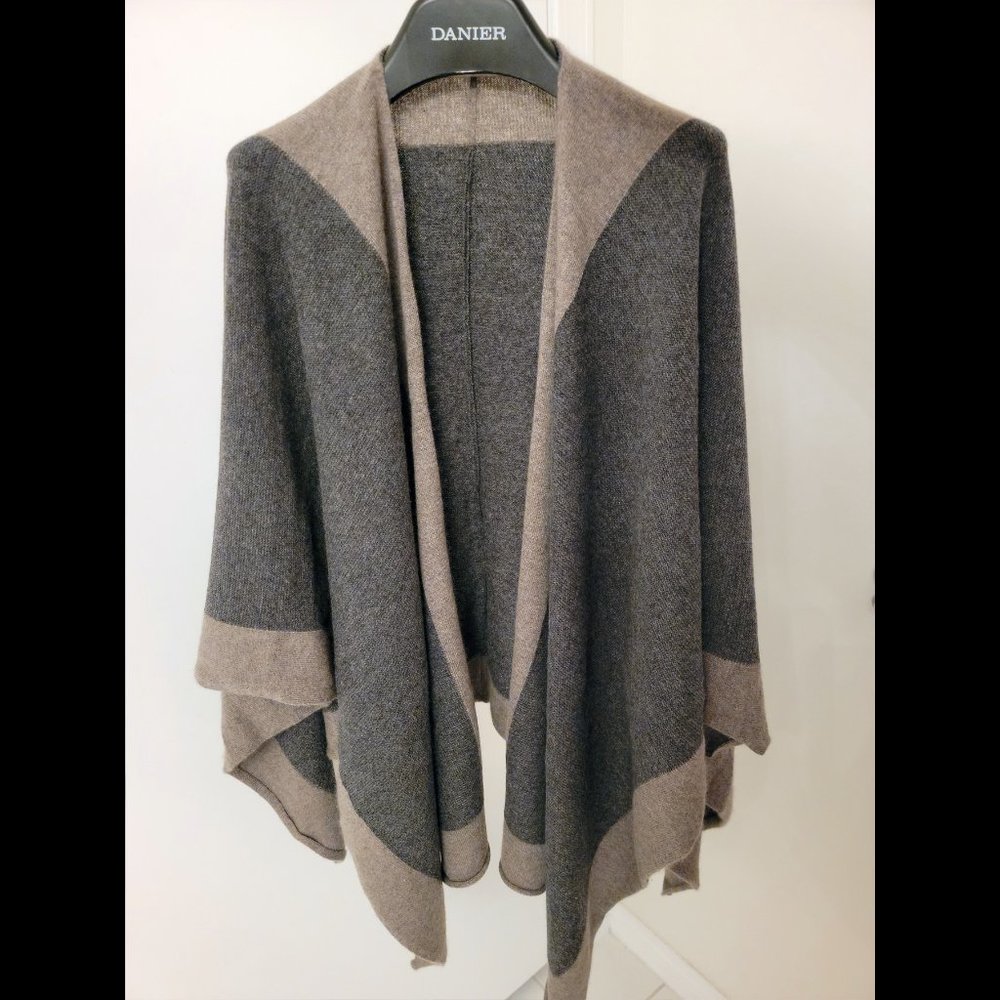 Black Goat Cashmere 2 Tone Cape